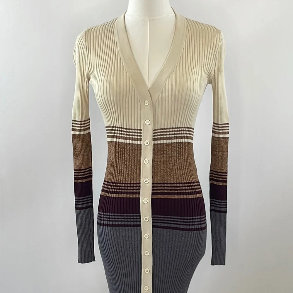 STAUD Sahara Stripe Shoko Sweater Dress XS - Picture 6 of 11